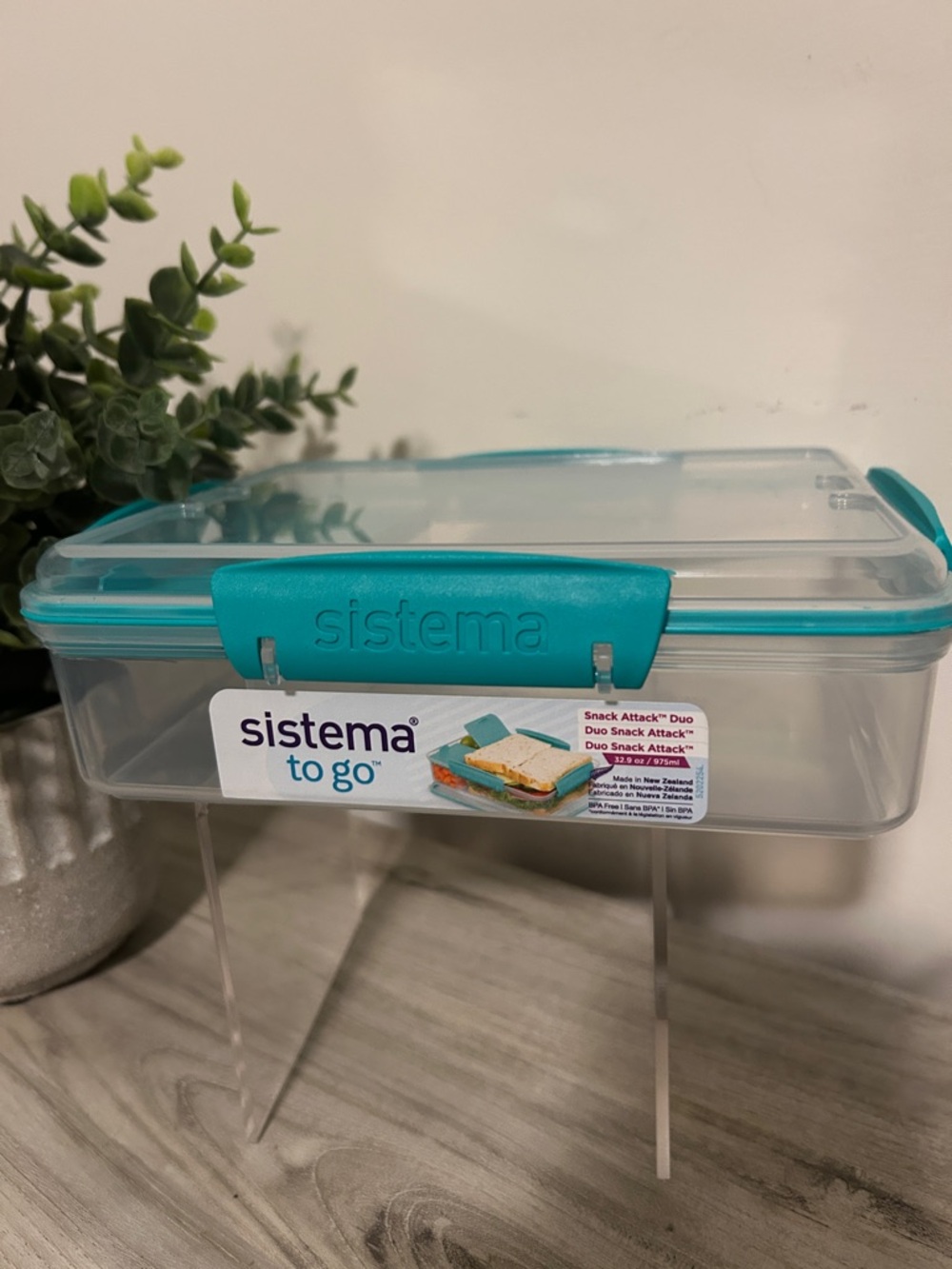 stem Teal Snap-Lock Food Container NWT